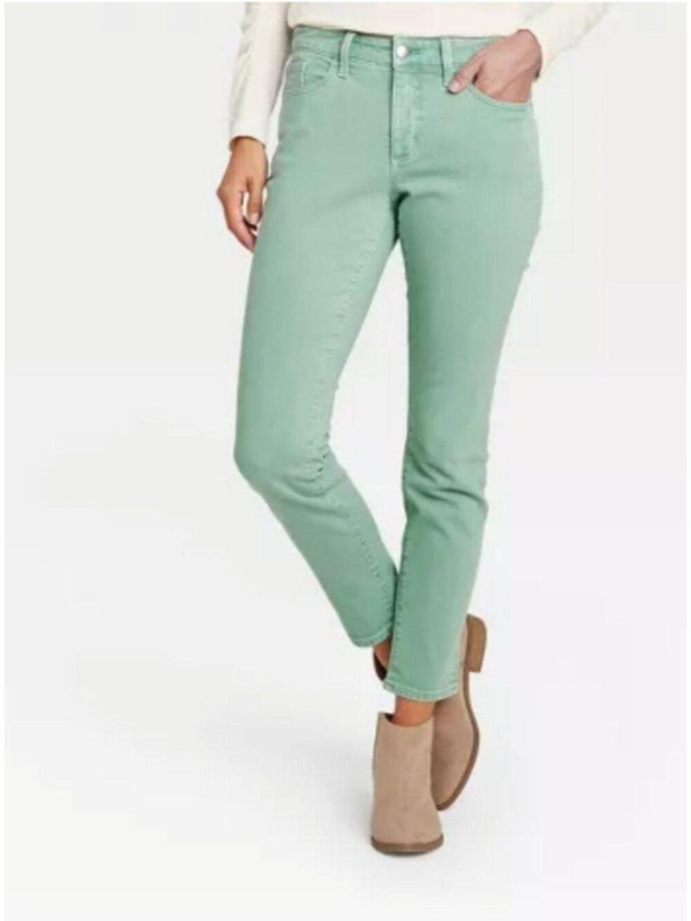 Universal Thread Women's Mid-Rise Ankle Jeans Green Size 4